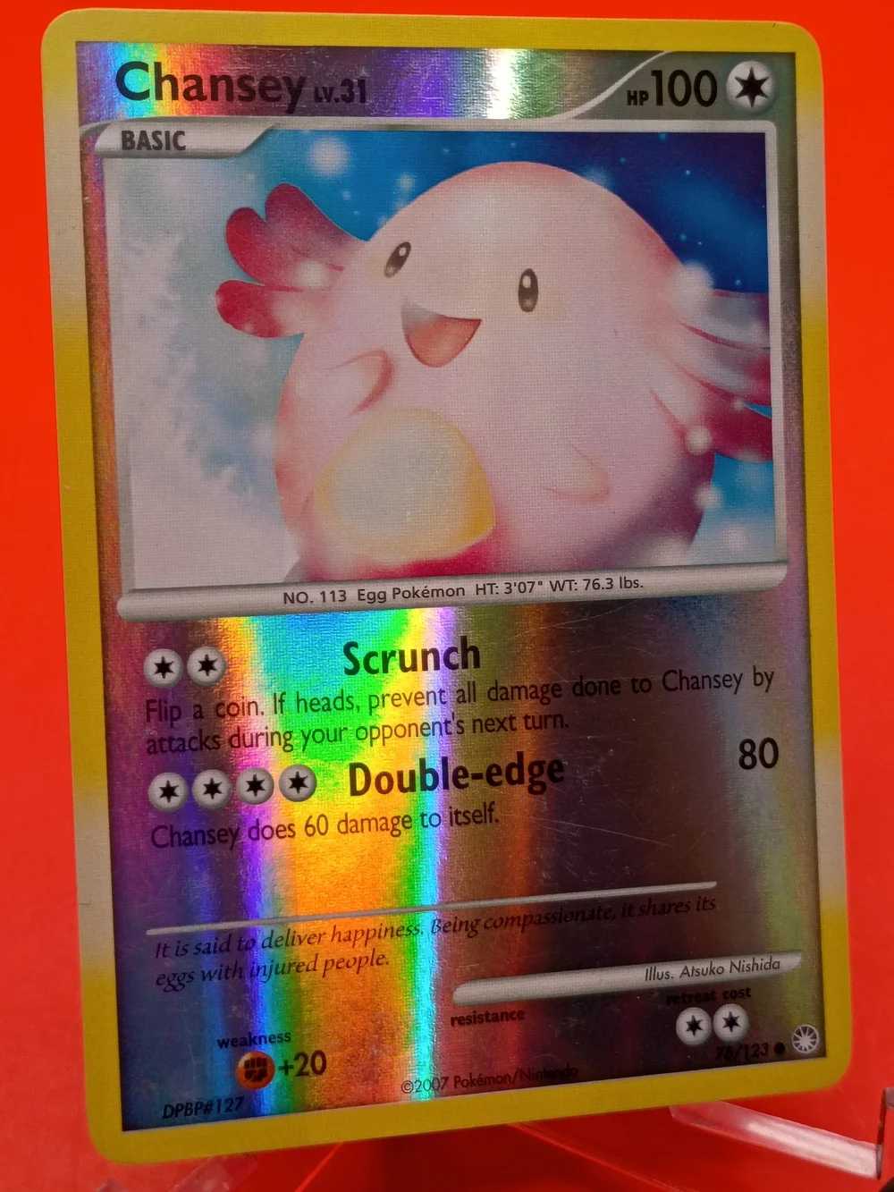 Chansey 76/123 Mysterious Treasures NM-LP Reverse Holo Pokémon